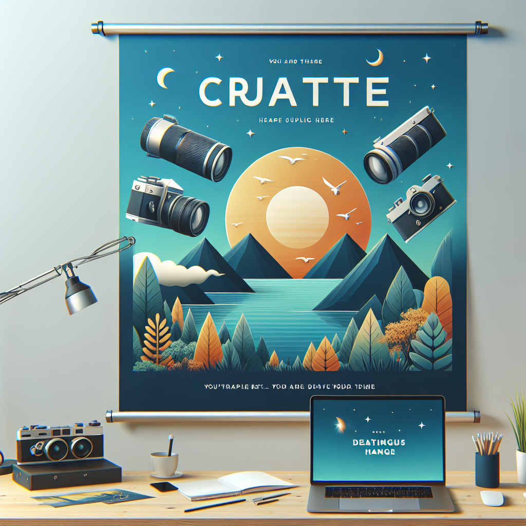 Realistic stock image of high-quality printed banners